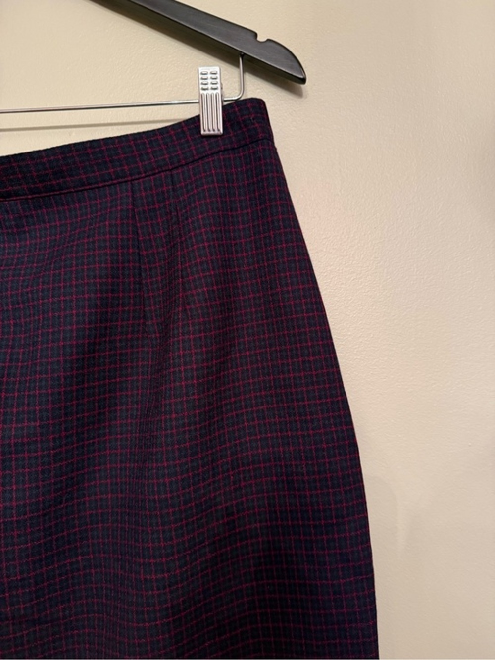 Vintage Braemar by Jeremy Scott 100% Wool Pencil Skirt Plaid Made in Canada 16